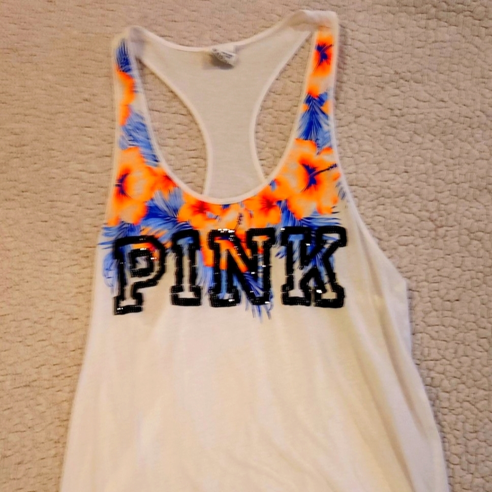 Pink Flowing Tank Top